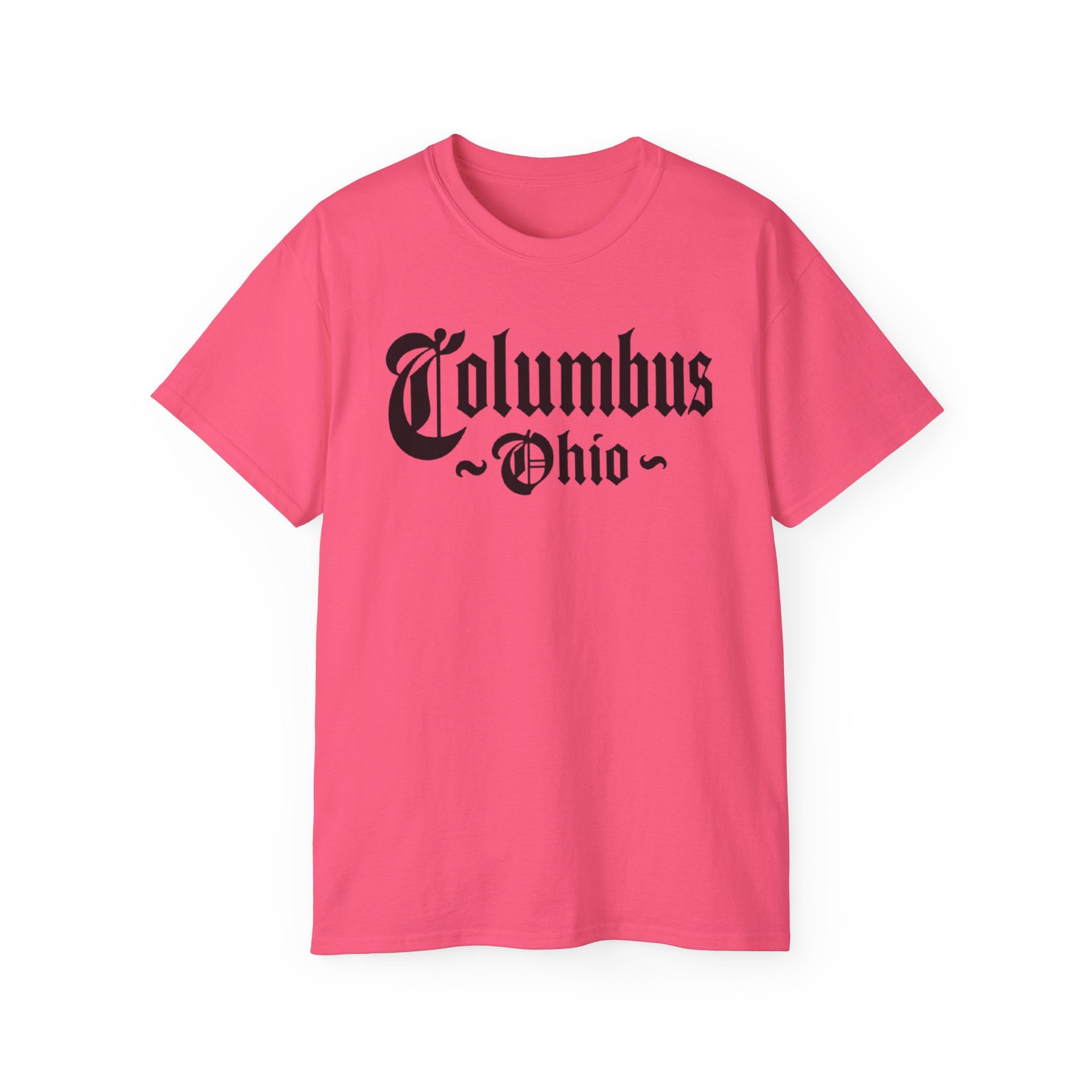 Columbus Ohio - Unisex Black Text Tee Shirt