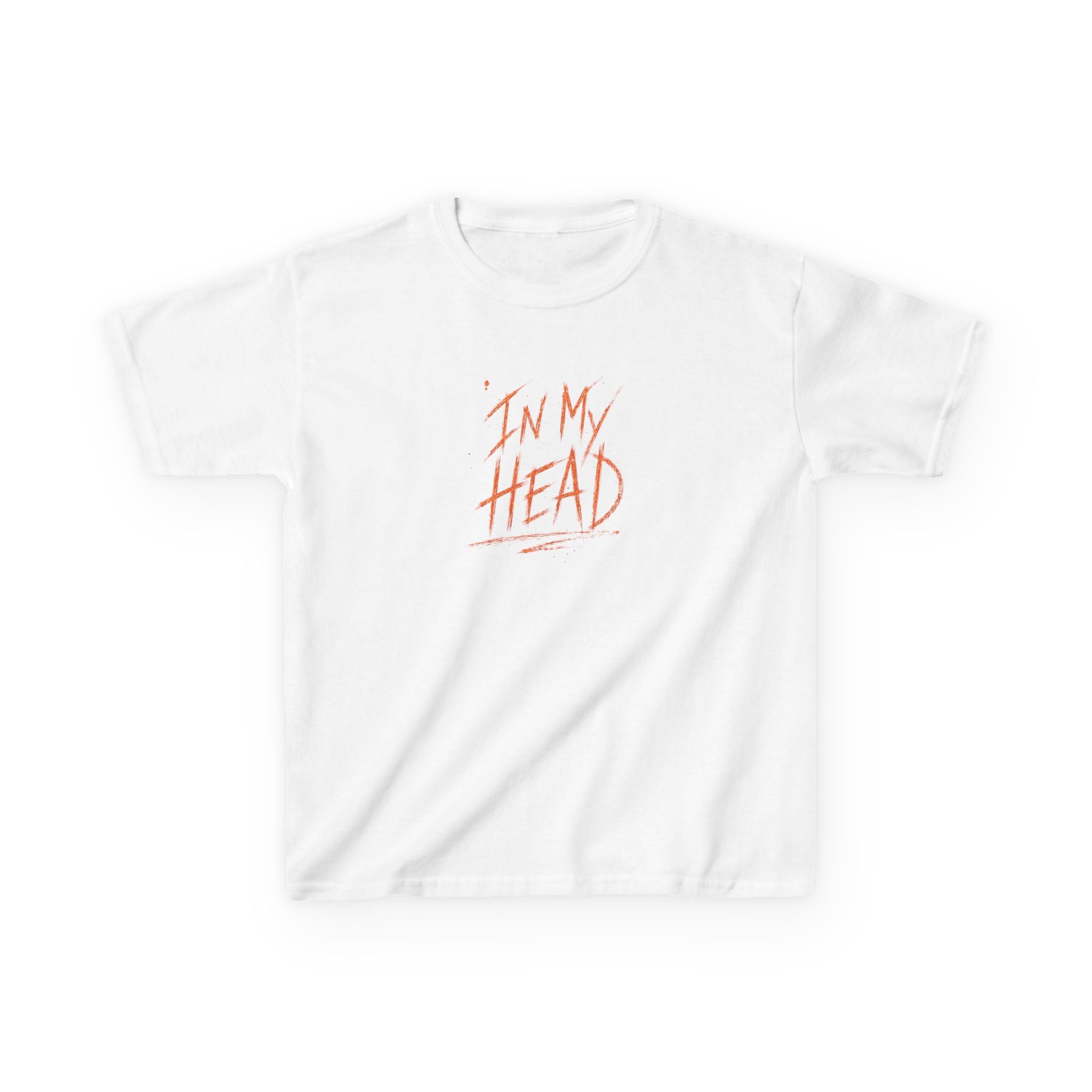 In My Head - Orange Text Youth Tee Shirt