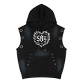 SBY Traditional - Women’s Hearts Of Smoke Vintage Sleeveless Hoodie