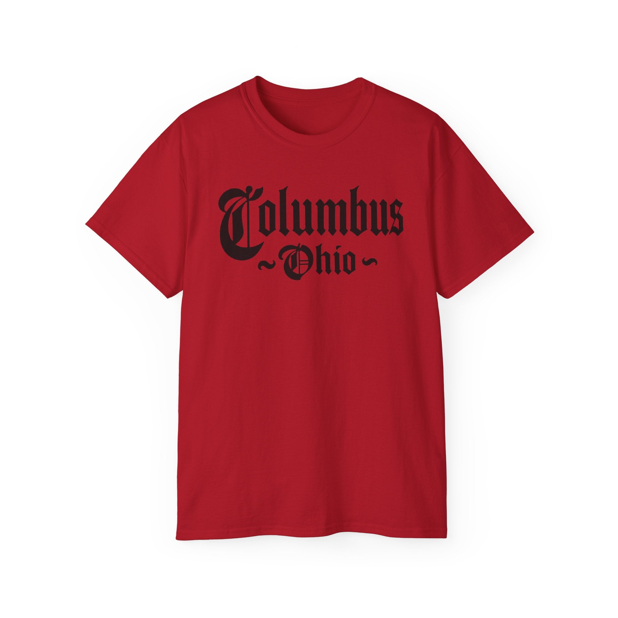 Columbus Ohio - Unisex Black Text Tee Shirt