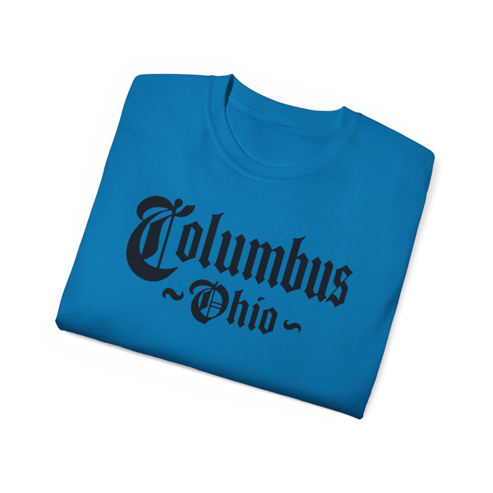 Columbus Ohio - Unisex Black Text Tee Shirt