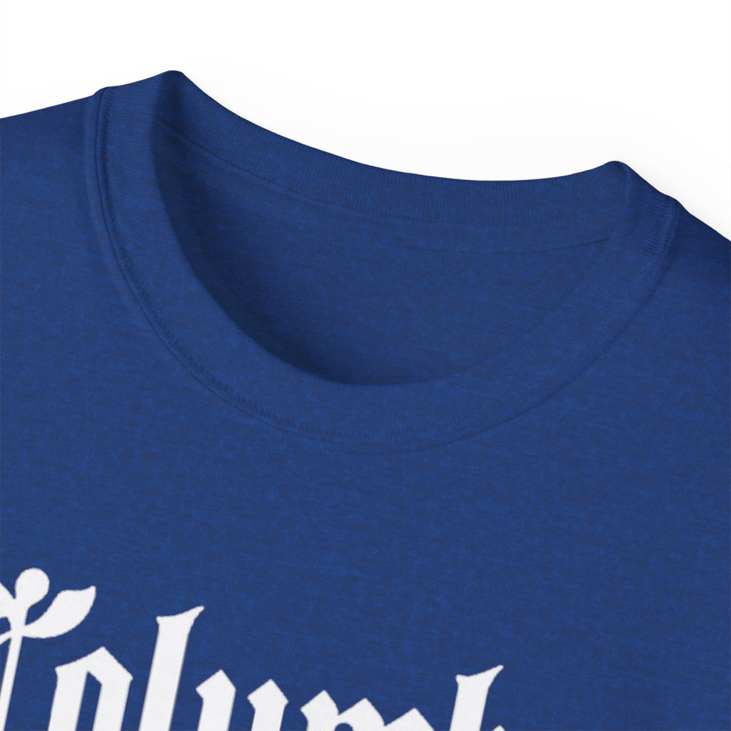 Columbus Ohio - Unisex White Text Tee Shirt