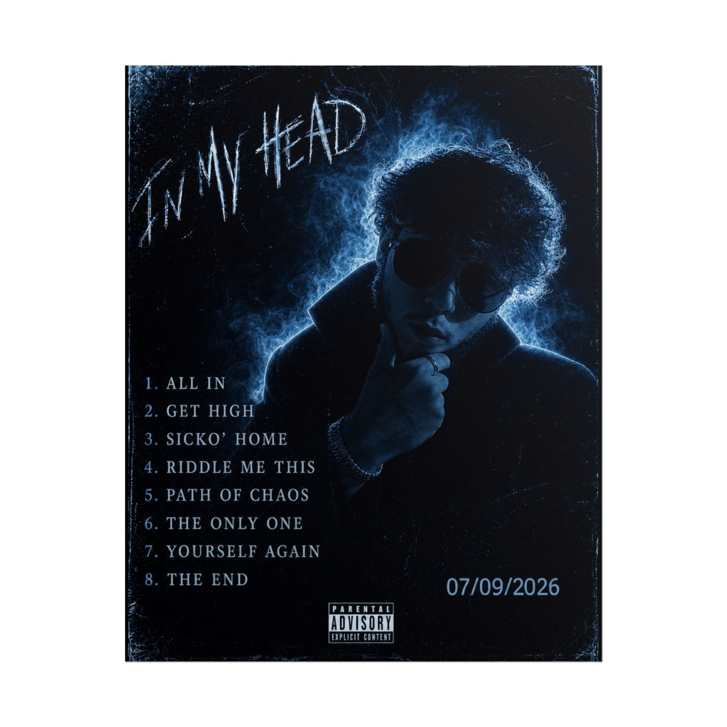 In My Head - Debut Album Poster - Midnight Blue