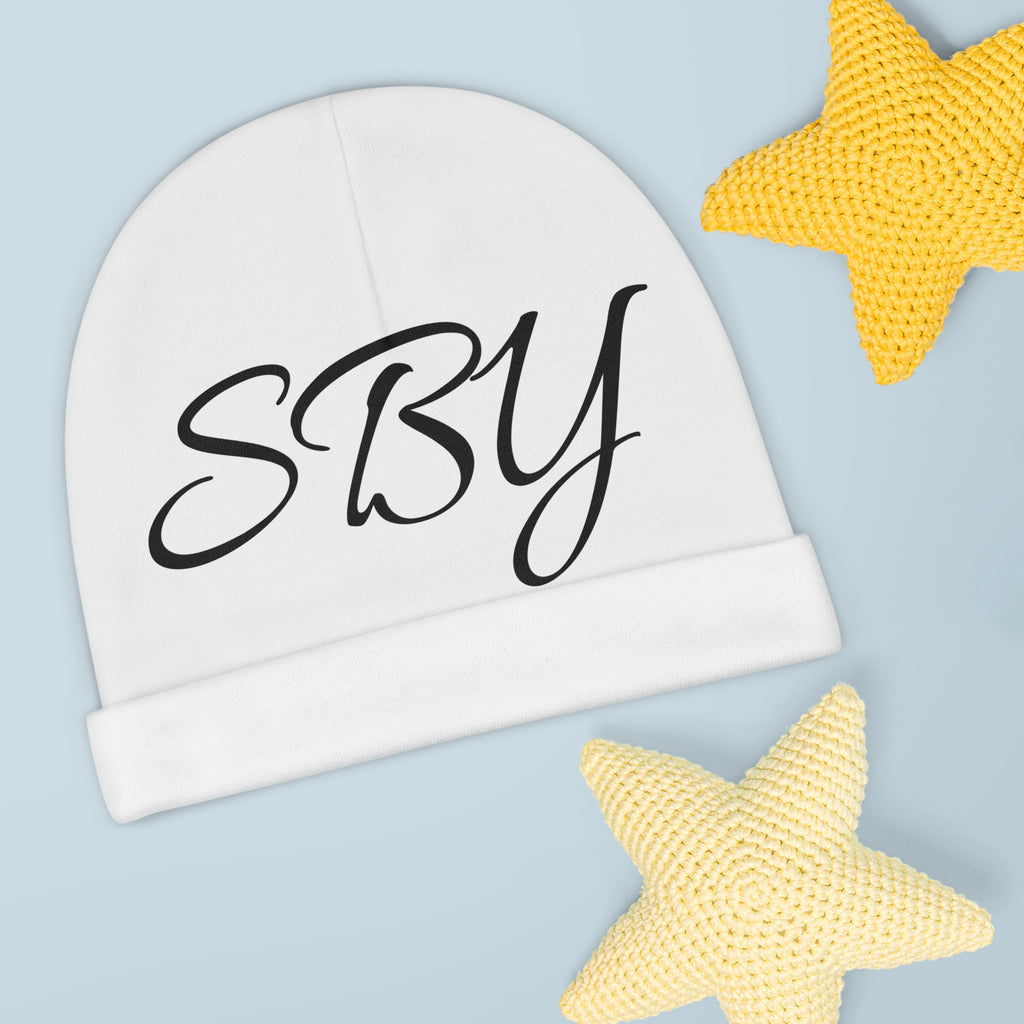 SBY Lettering - Youth White Beanie