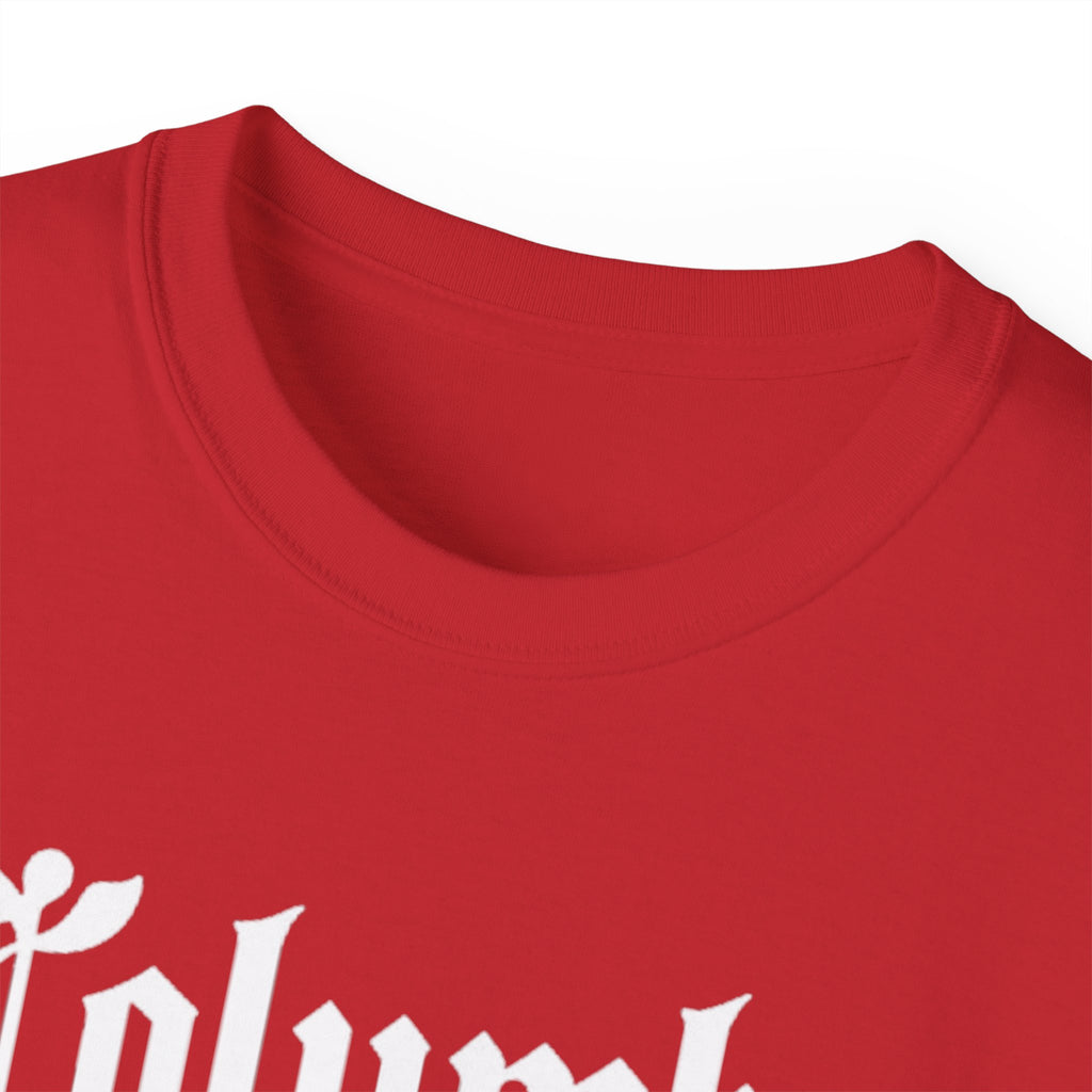 Columbus Ohio - Unisex White Text Tee Shirt