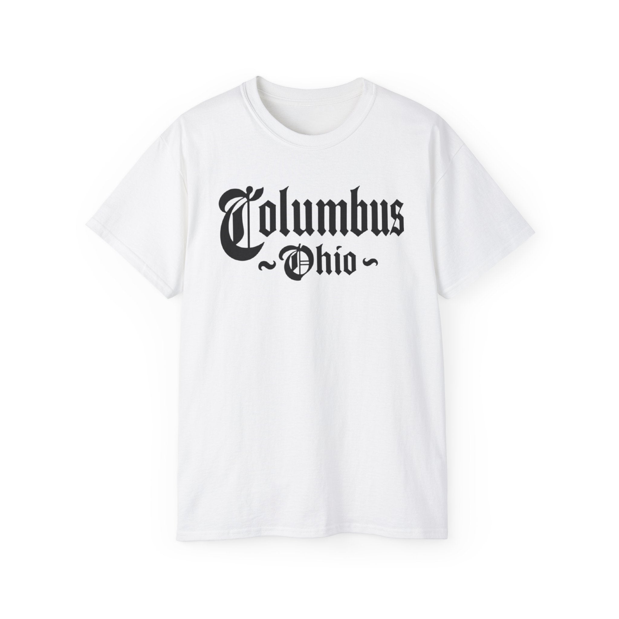 Columbus Ohio - Unisex Black Text Tee Shirt