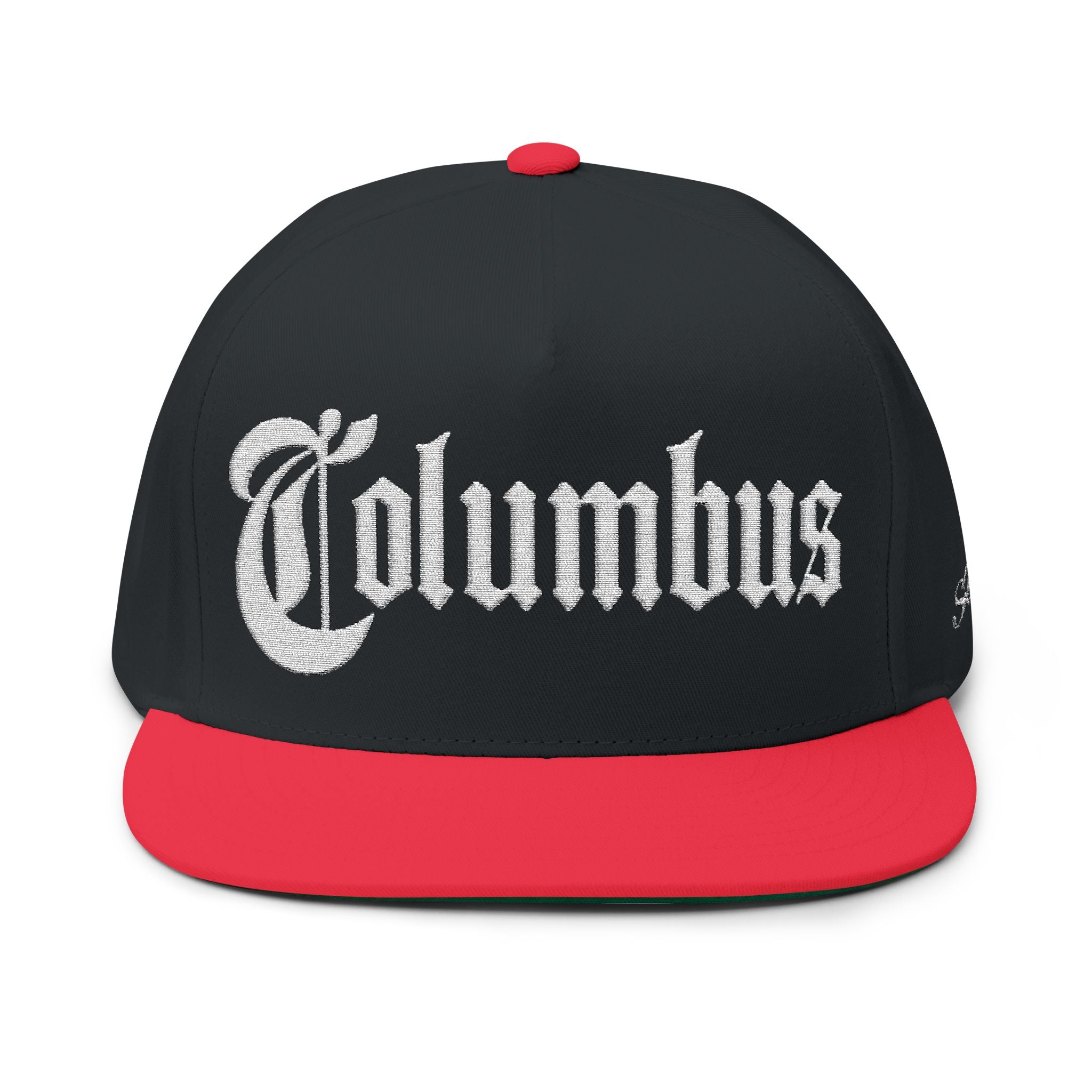 Columbus Ohio - White Text Snapback Hat