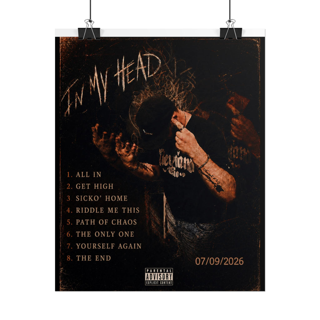 In My Head - Debut Album Poster - Crispy Orange