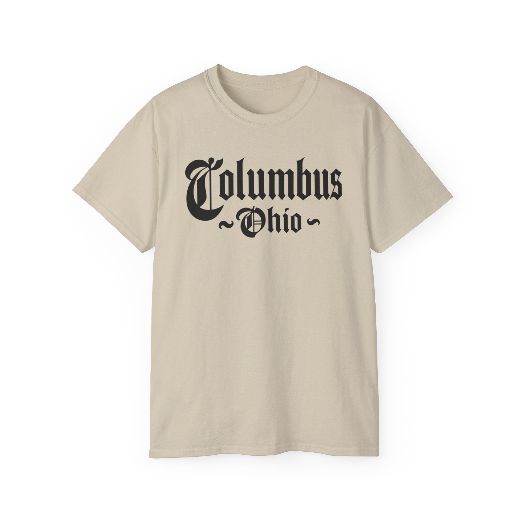 Columbus Ohio - Unisex Black Text Tee Shirt