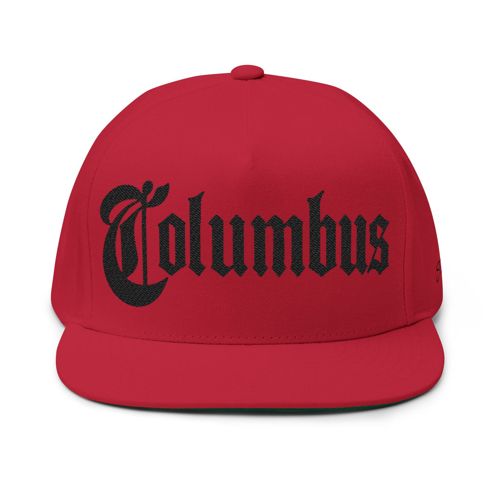 Columbus Ohio - Black Text Snapback Hat