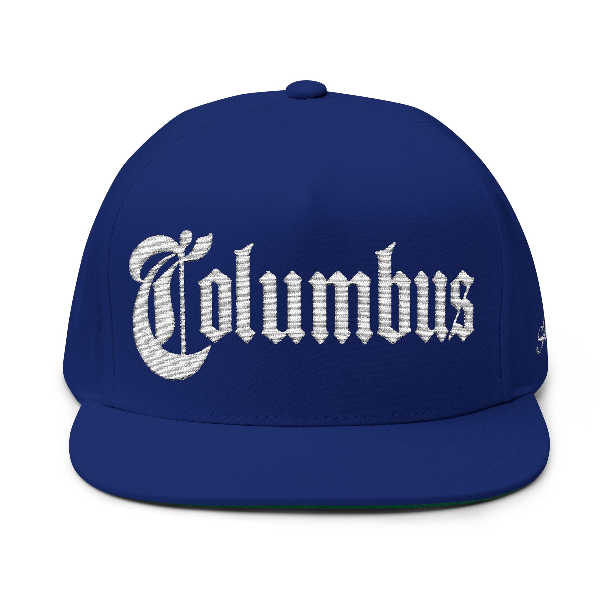 Columbus Ohio - White Text Snapback Hat