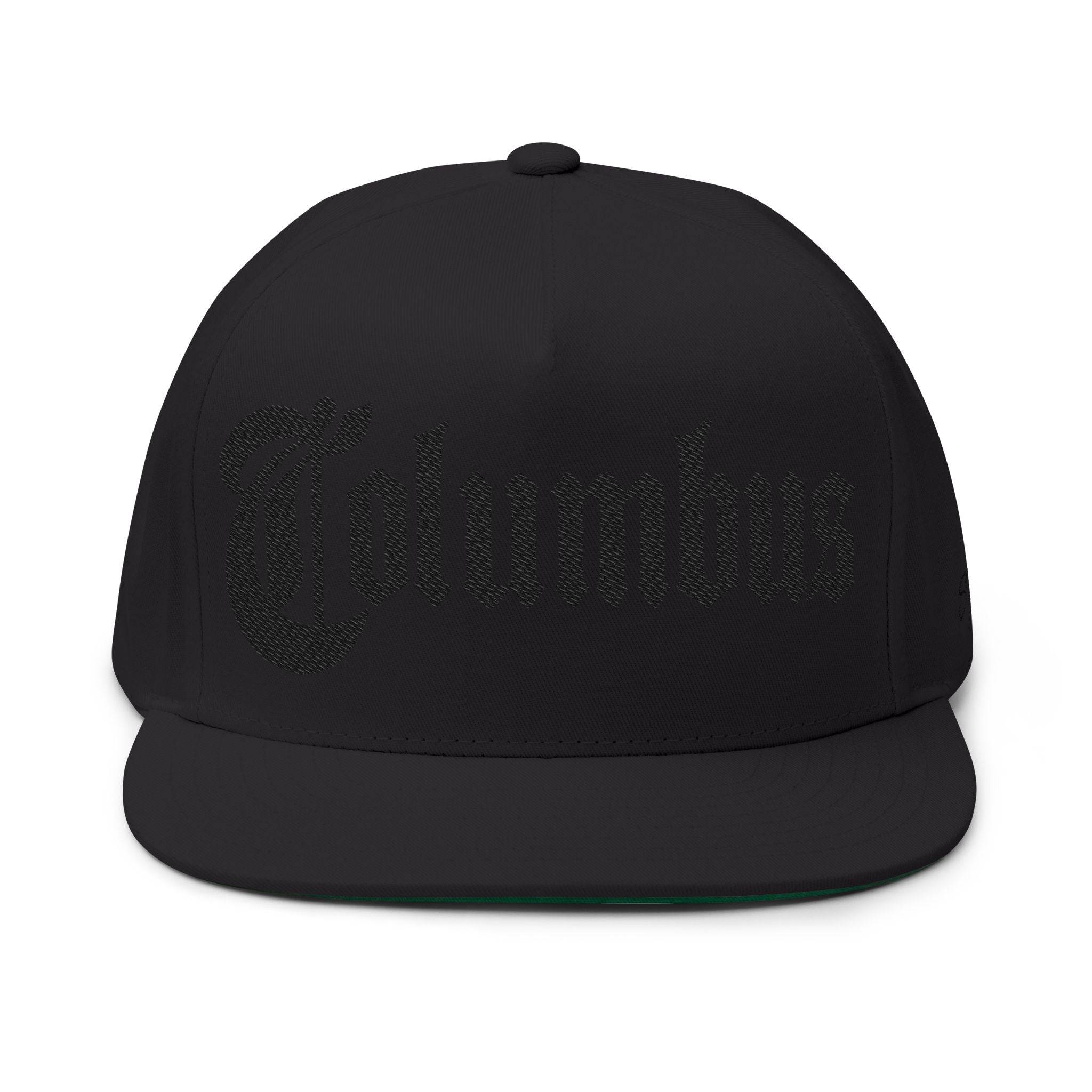 Columbus Ohio - Black Text Snapback Hat
