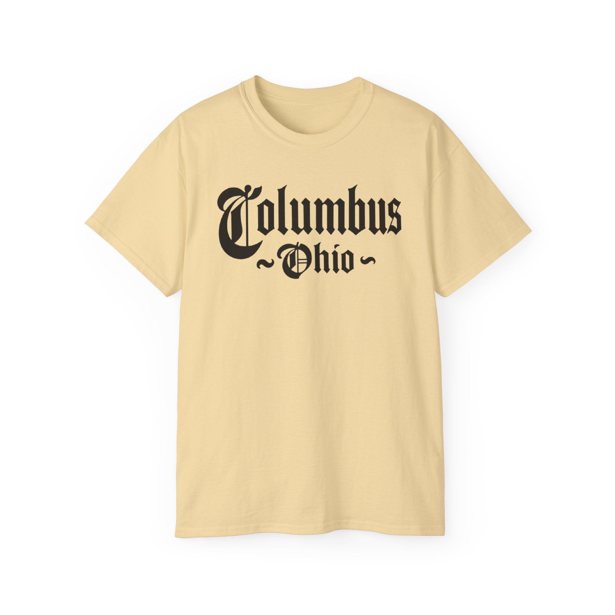 Columbus Ohio - Unisex Black Text Tee Shirt