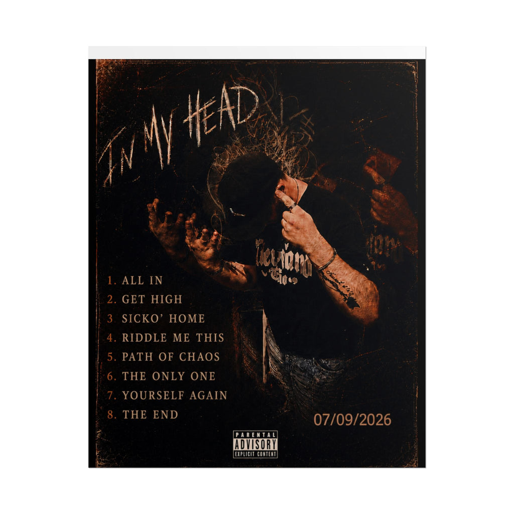 In My Head - Debut Album Poster - Crispy Orange