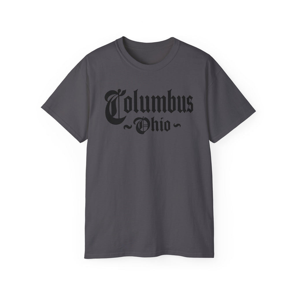 Columbus Ohio - Unisex Black Text Tee Shirt