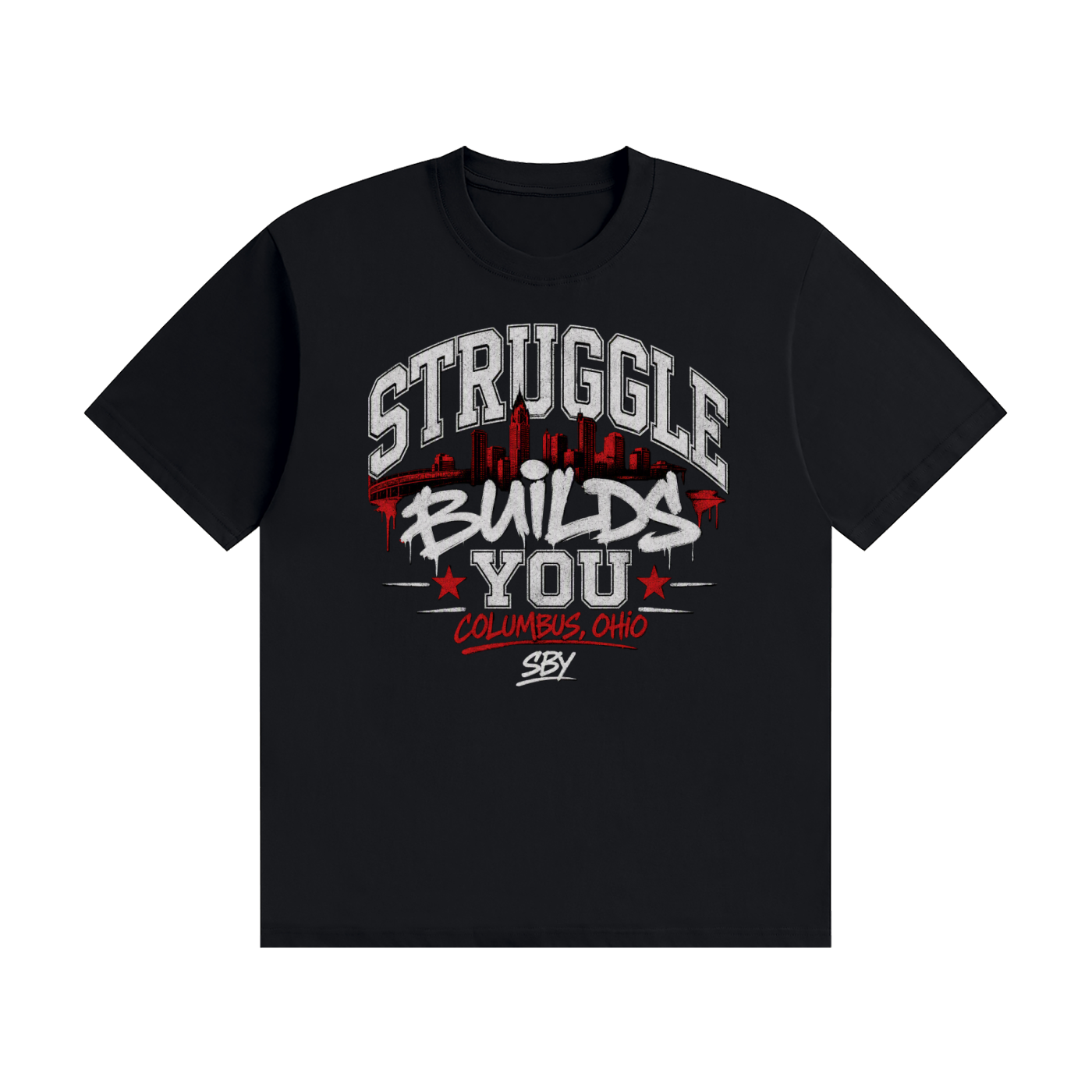 City View - Men’s Red Graphic Tee Shirt