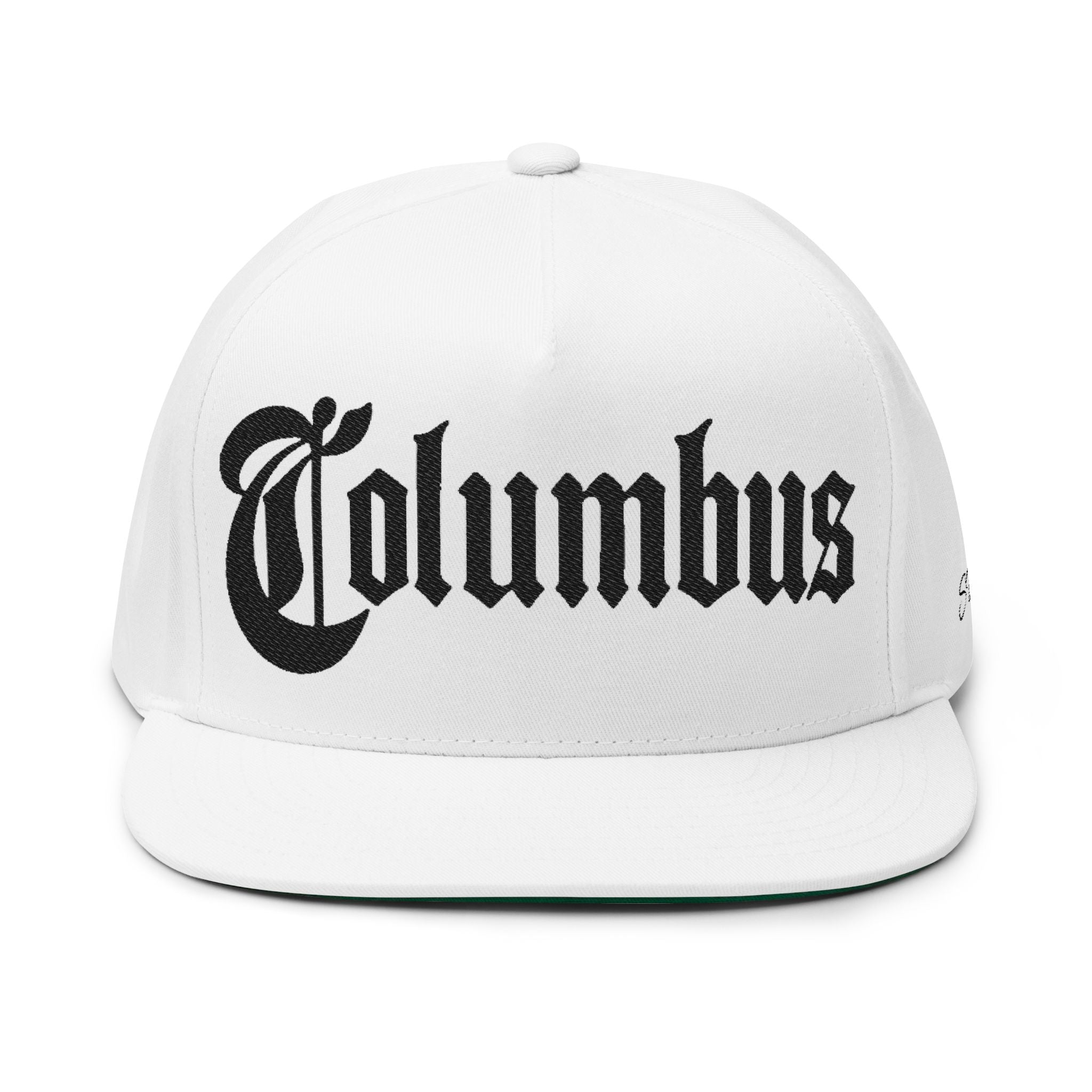 Columbus Ohio - Black Text Snapback Hat