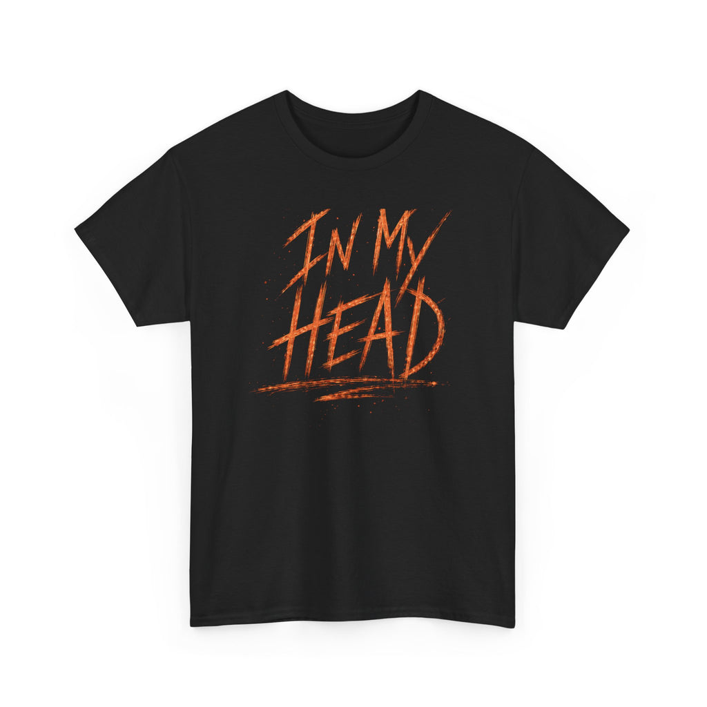 In My Head - Orange Text Men’s Tee Shirt