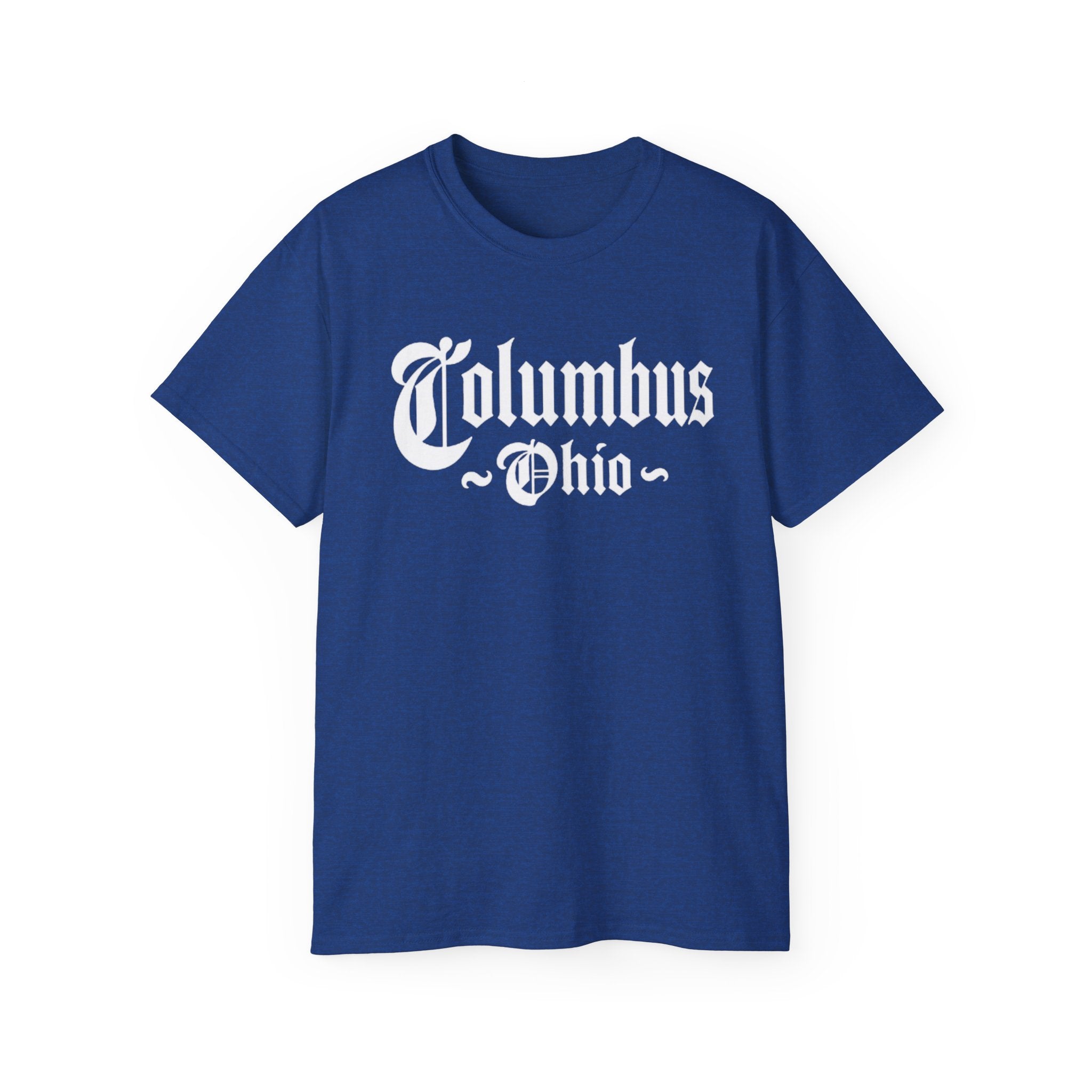 Columbus Ohio - Unisex White Text Tee Shirt