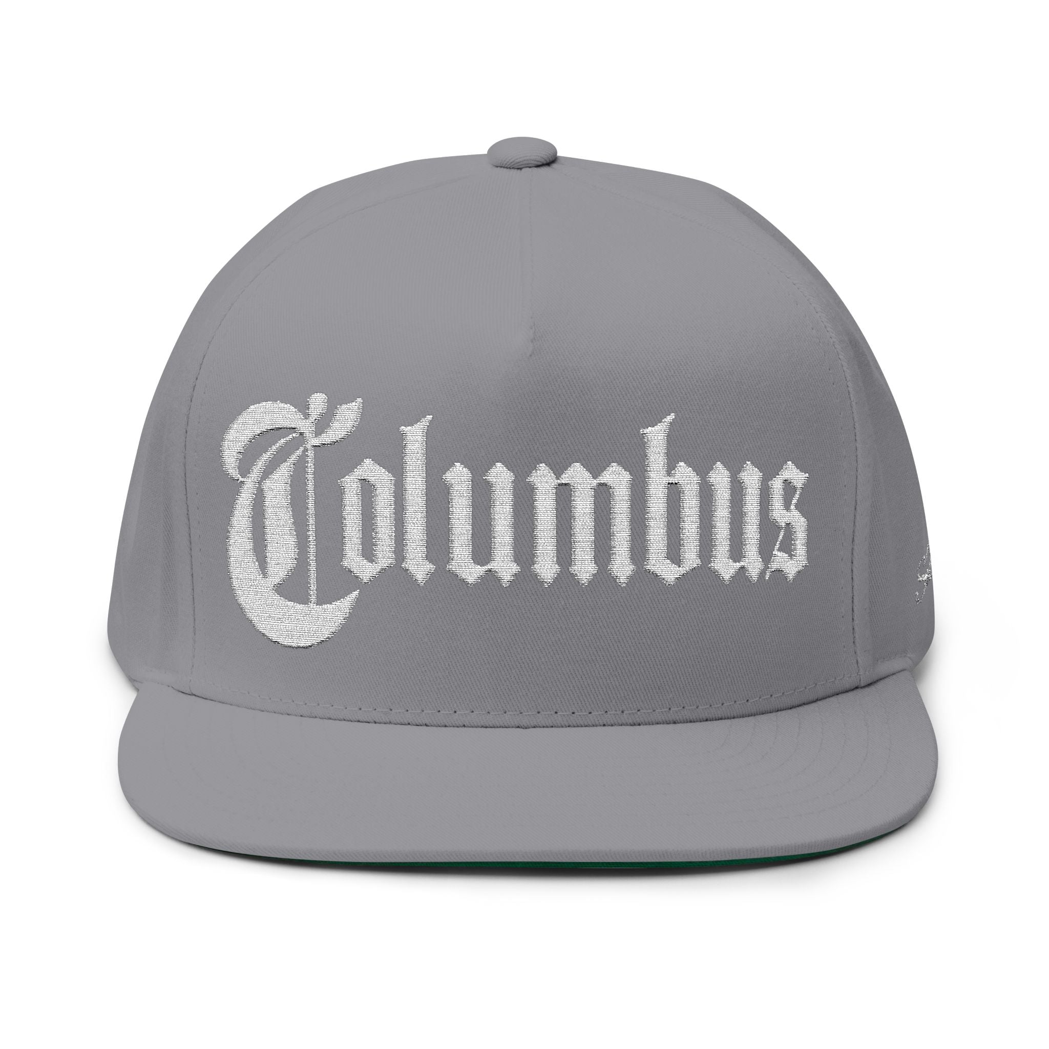 Columbus Ohio - White Text Snapback Hat