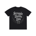 Struggle Builds You - Women’s Black Rose Tee Shirt