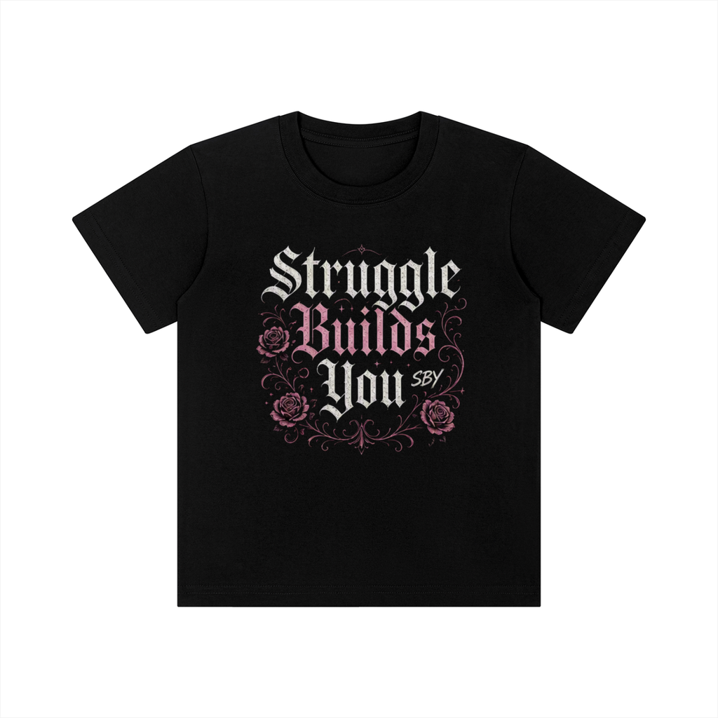 Flowers & Struggle - Unisex Kids Tee Shirt
