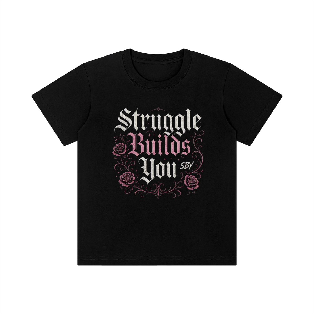 Flowers & Struggle - Unisex Kids Tee Shirt