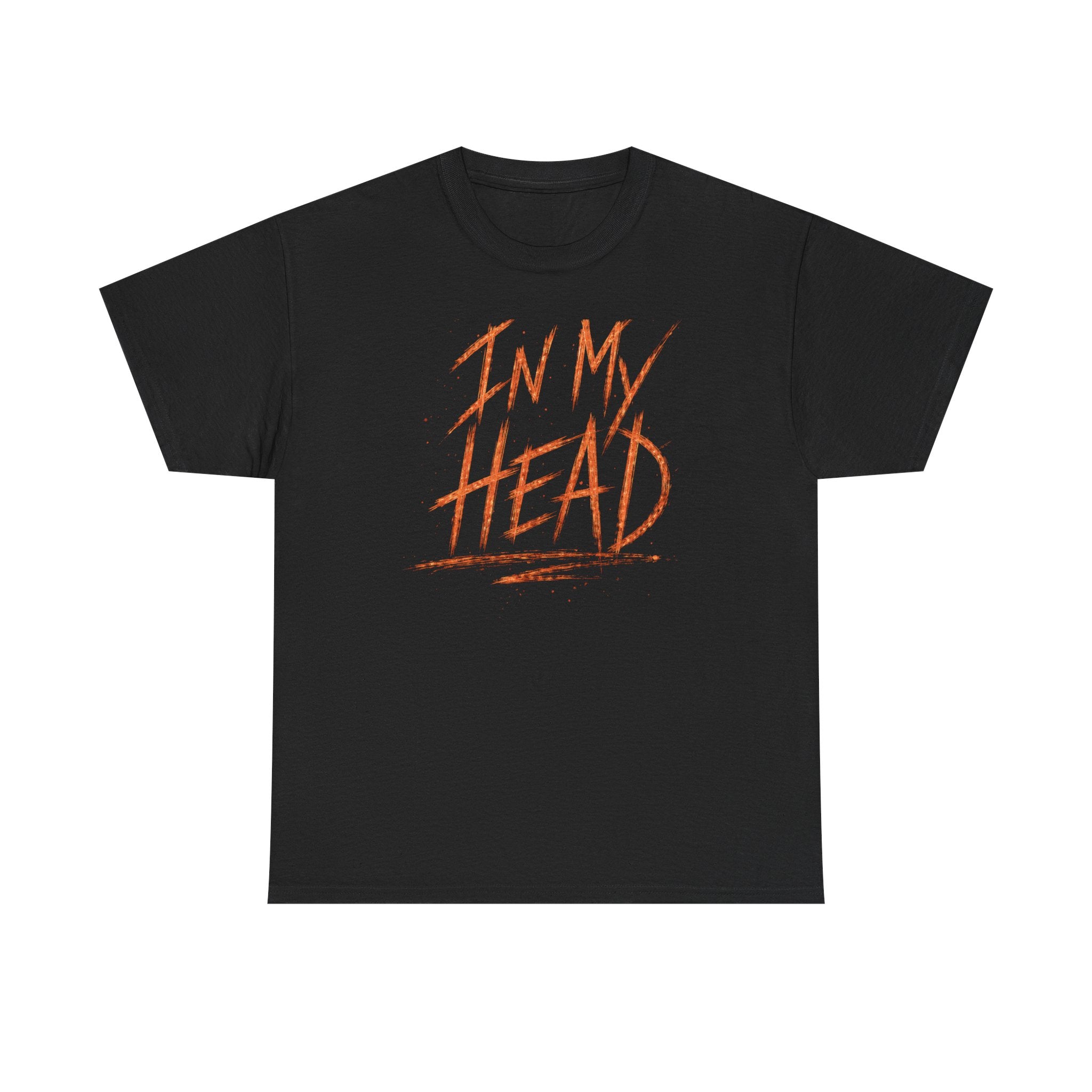 In My Head - Orange Text Men’s Tee Shirt