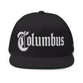 Columbus Ohio - White Text Snapback Hat