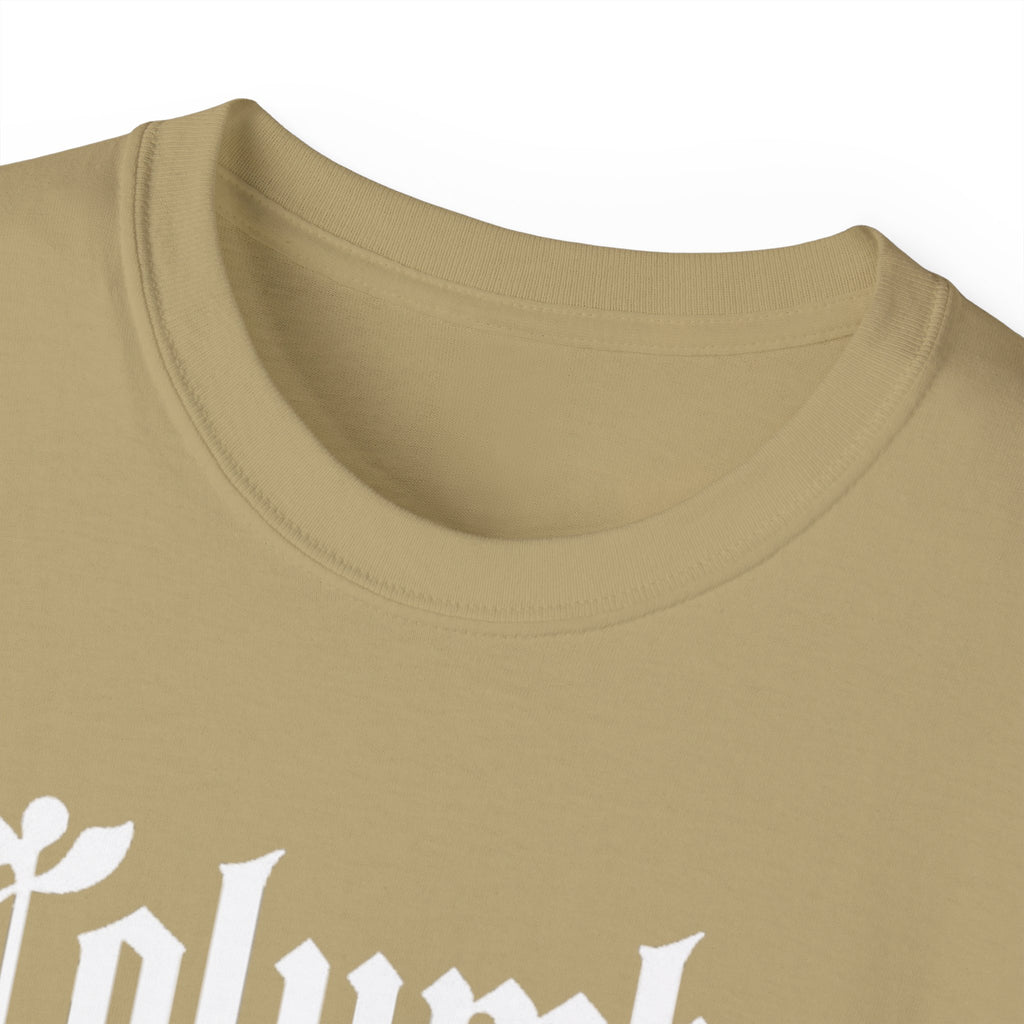 Columbus Ohio - Unisex White Text Tee Shirt