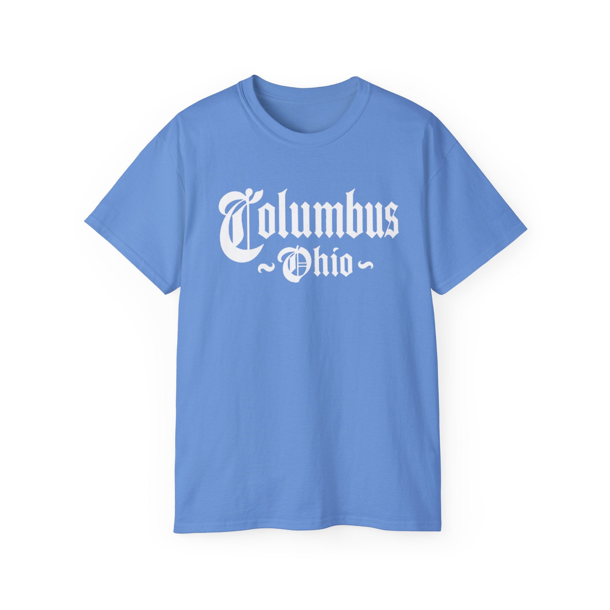 Columbus Ohio - Unisex White Text Tee Shirt
