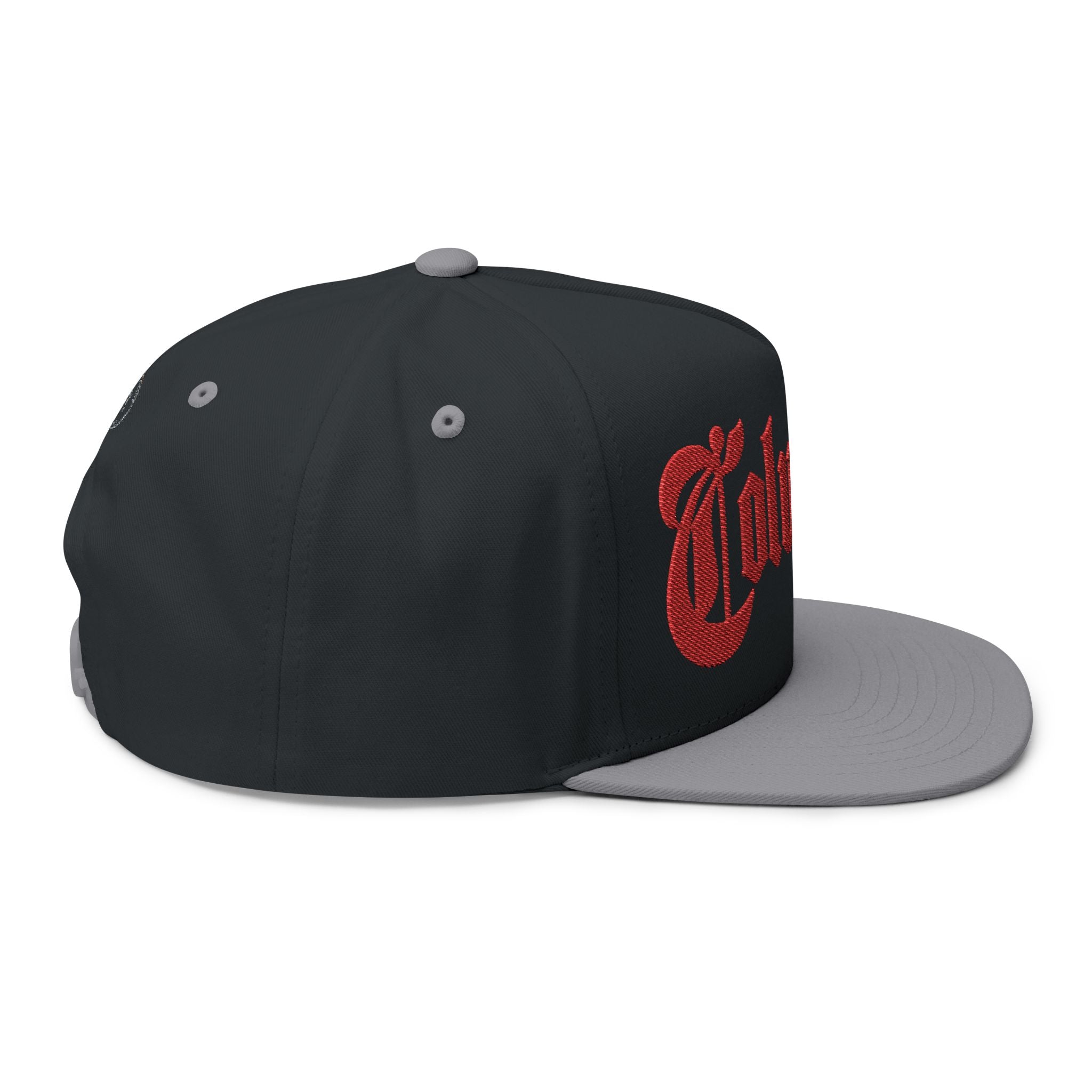 Columbus Ohio - Red Text Snapback Hat