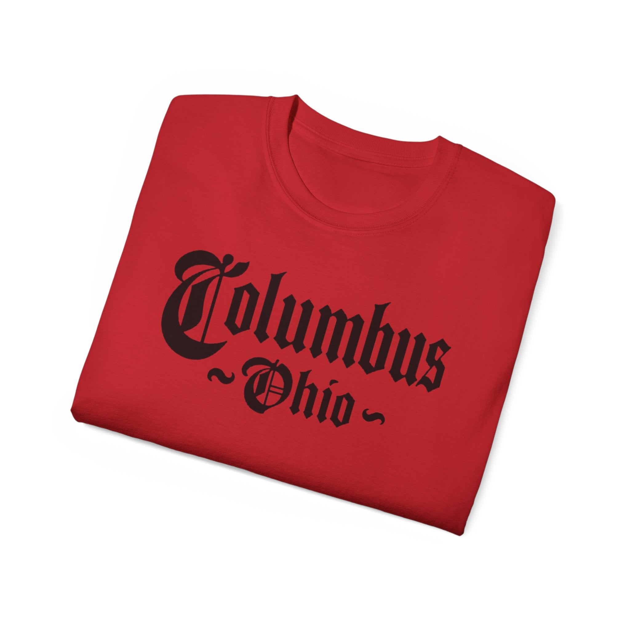 Columbus Ohio - Unisex Black Text Tee Shirt