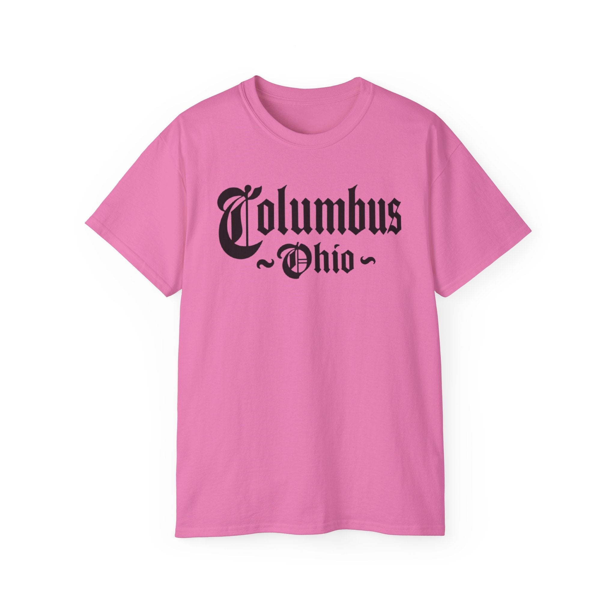 Columbus Ohio - Unisex Black Text Tee Shirt