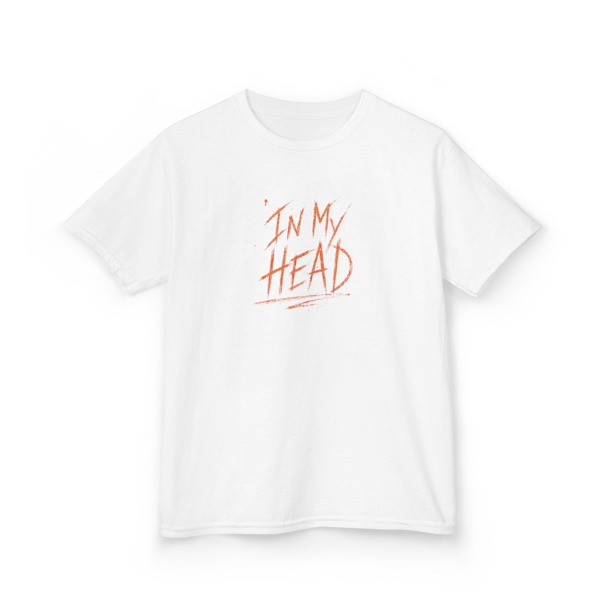 In My Head - Orange Text Youth Tee Shirt