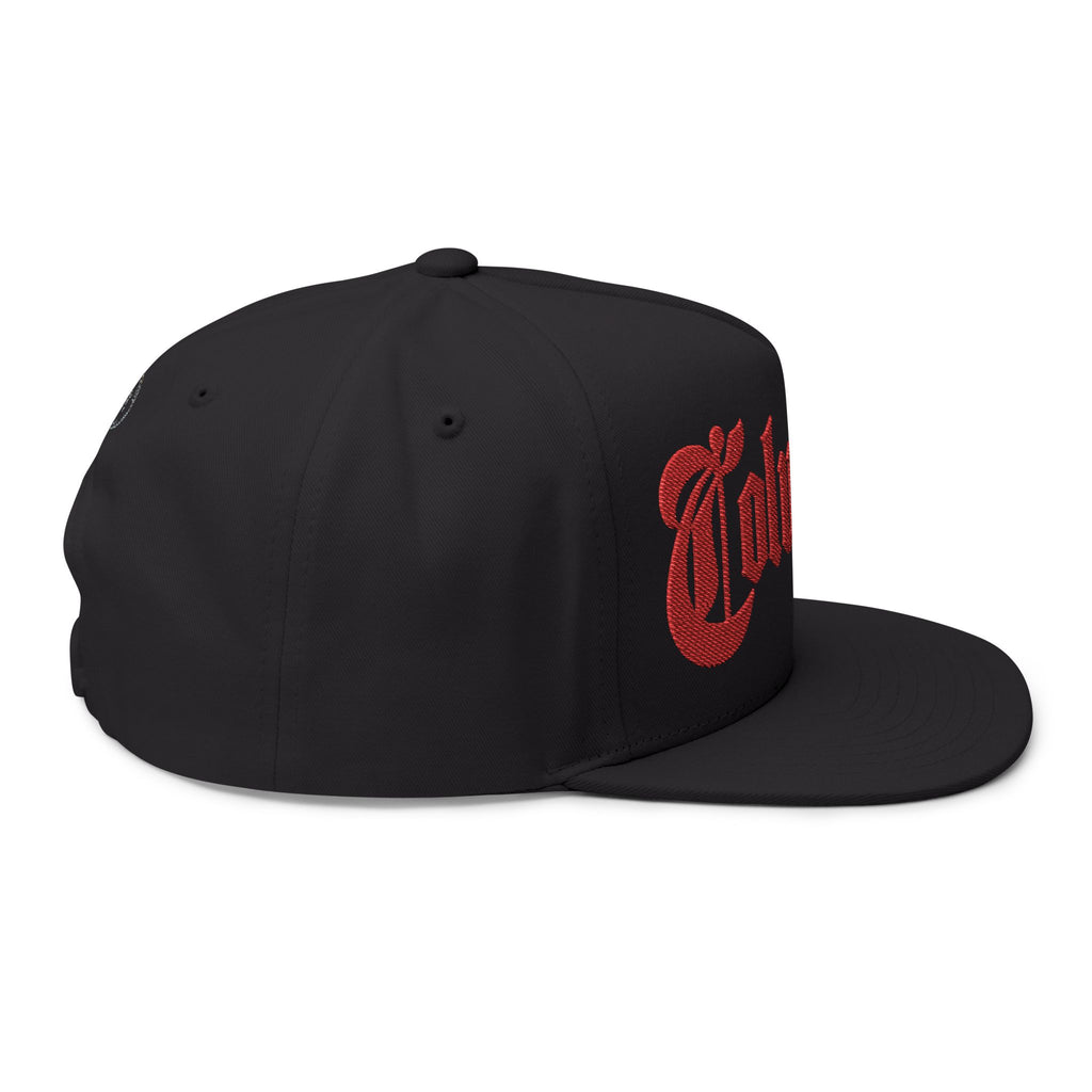 Columbus Ohio - Red Text Snapback Hat