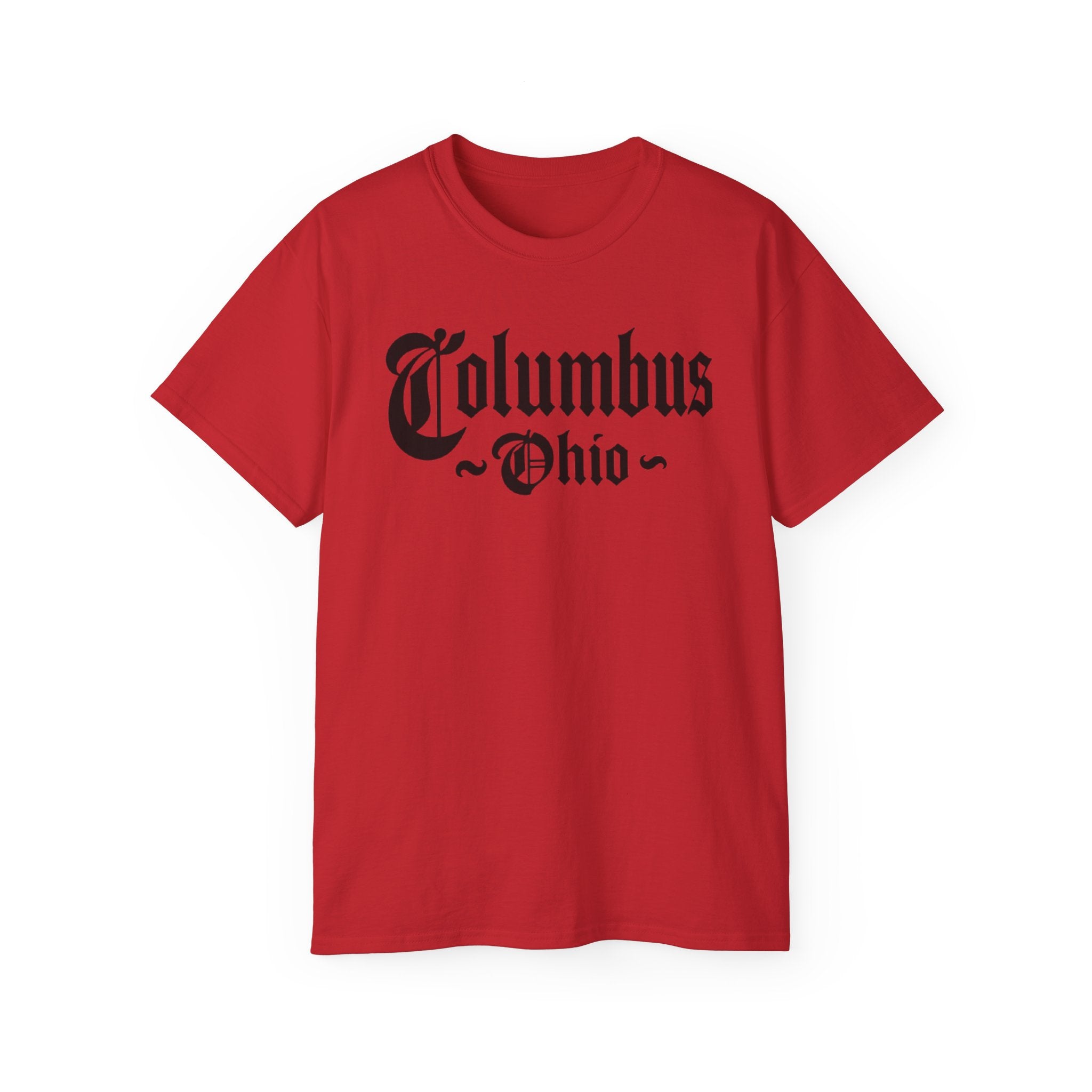 Columbus Ohio - Unisex Black Text Tee Shirt
