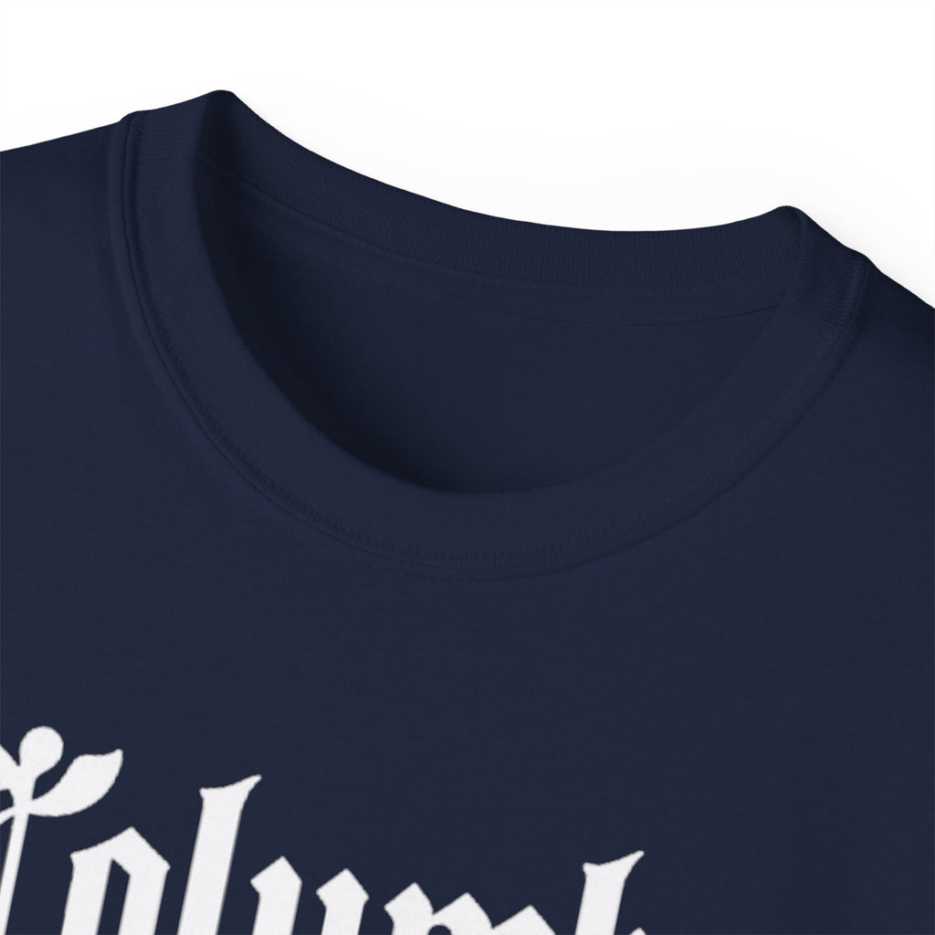 Columbus Ohio - Unisex White Text Tee Shirt
