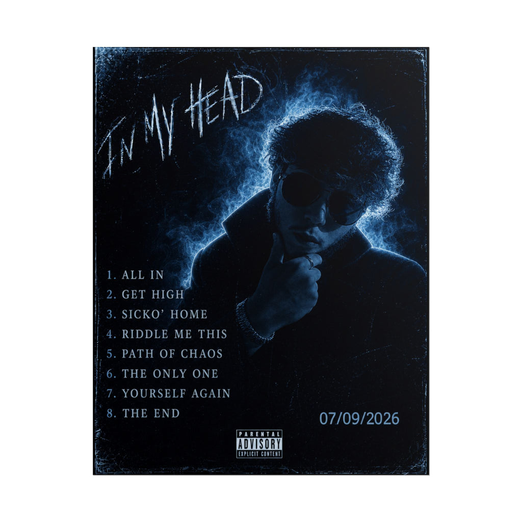 In My Head - Debut Album Poster - Midnight Blue