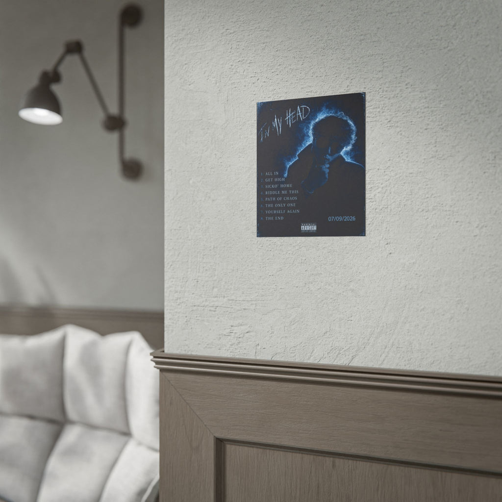 In My Head - Debut Album Poster - Midnight Blue