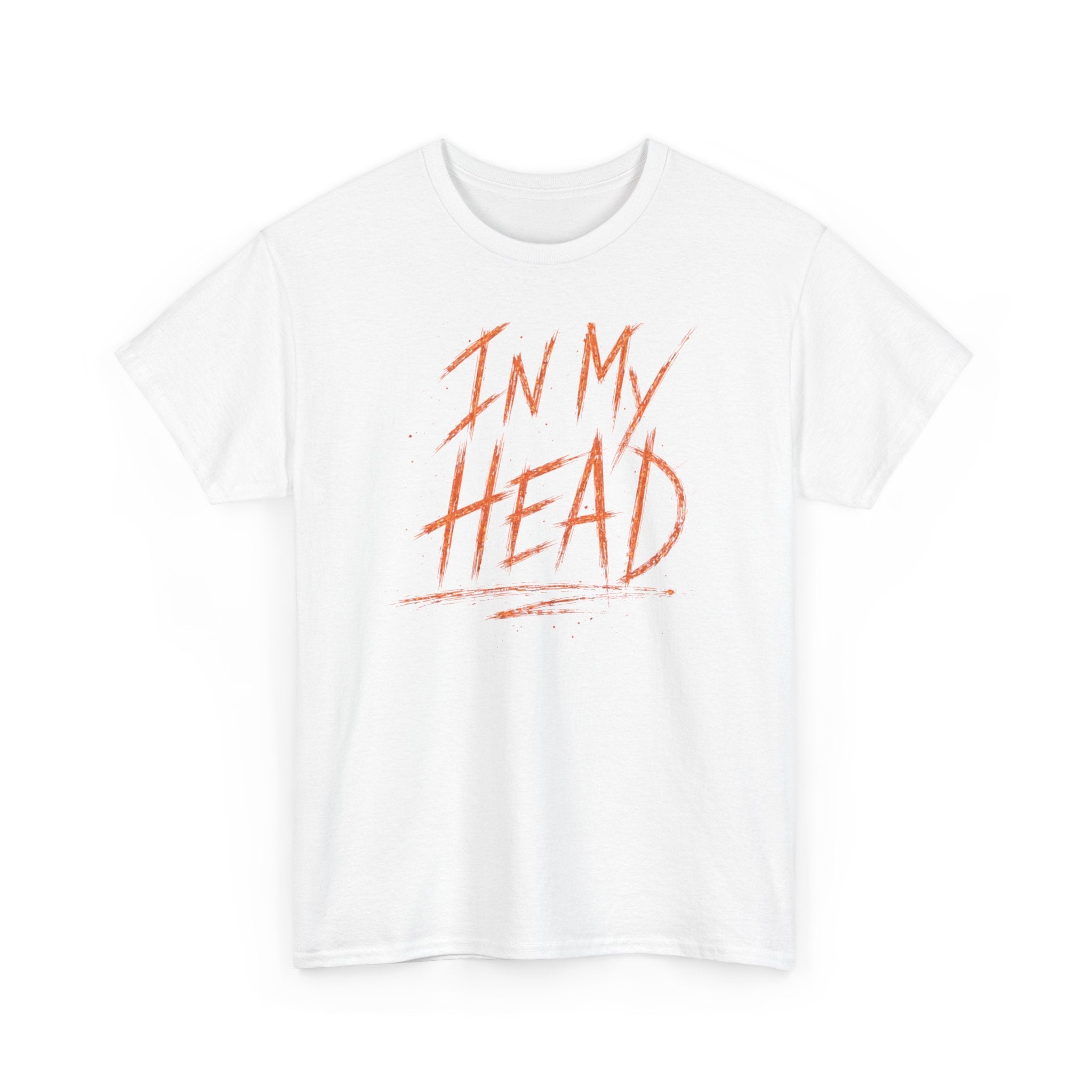 In My Head - Orange Text Men’s Tee Shirt