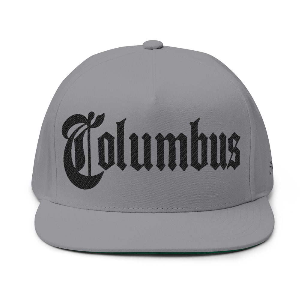 Columbus Ohio - Black Text Snapback Hat