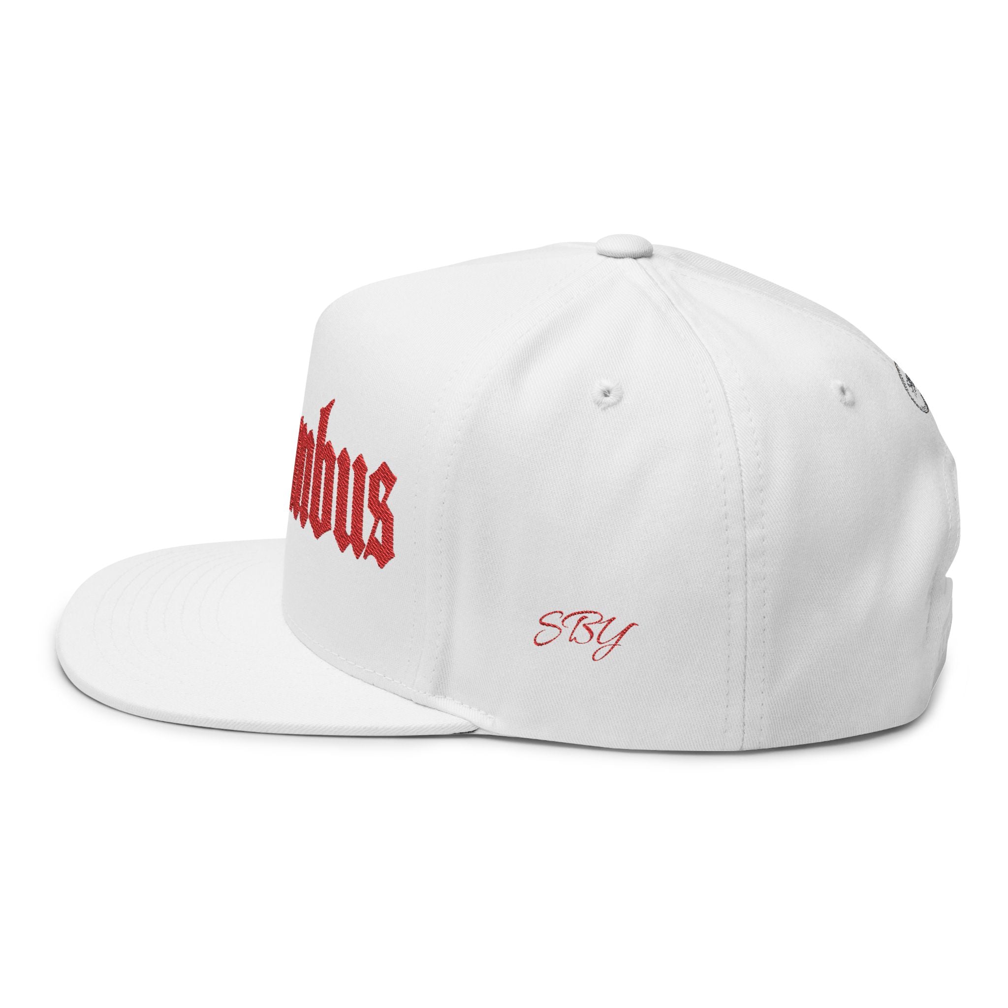Columbus Ohio - Red Text Snapback Hat