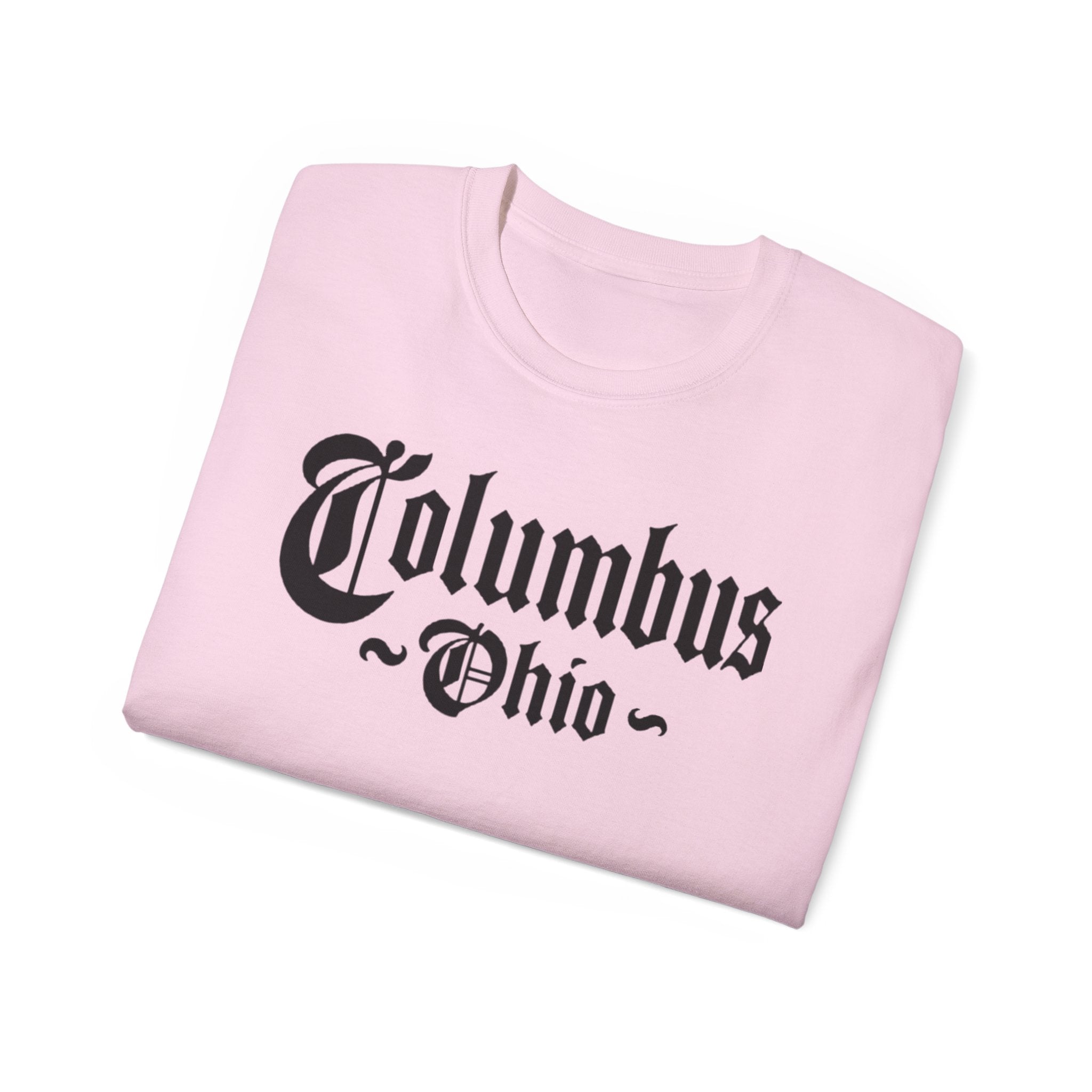 Columbus Ohio - Unisex Black Text Tee Shirt