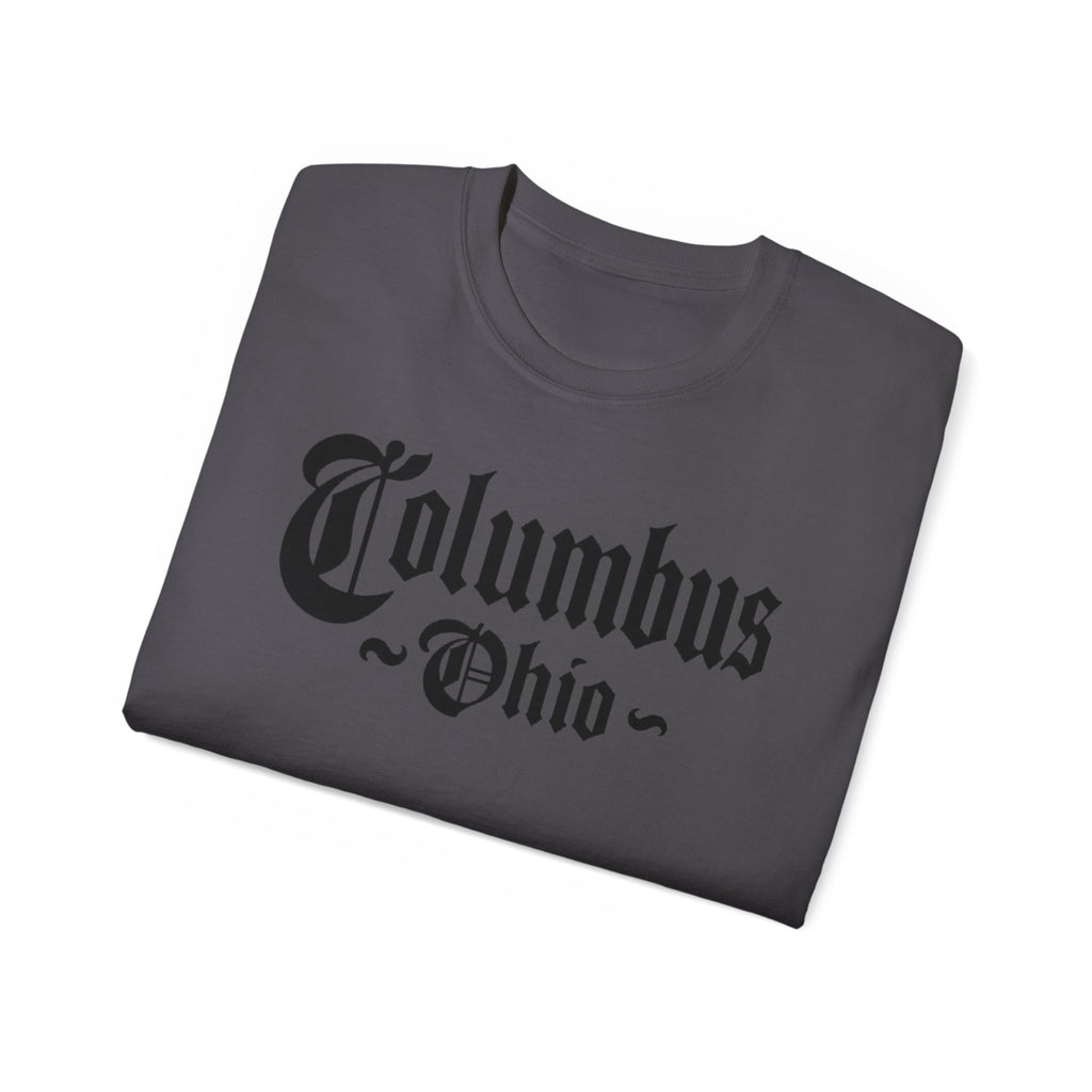 Columbus Ohio - Unisex Black Text Tee Shirt