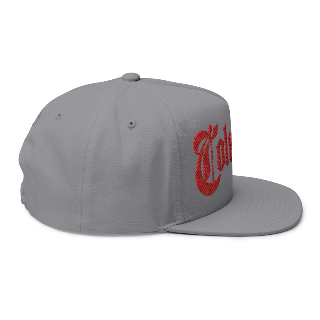 Columbus Ohio - Red Text Snapback Hat