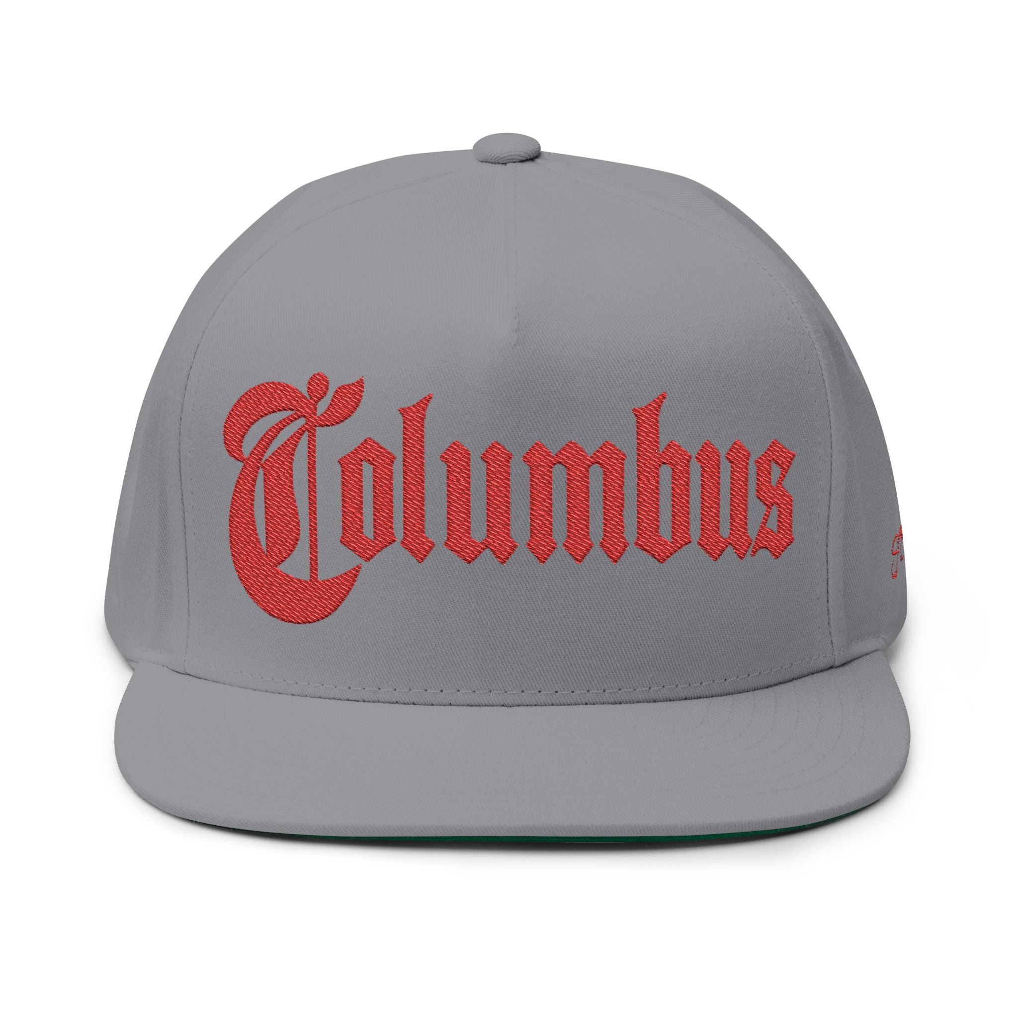 Columbus Ohio - Red Text Snapback Hat