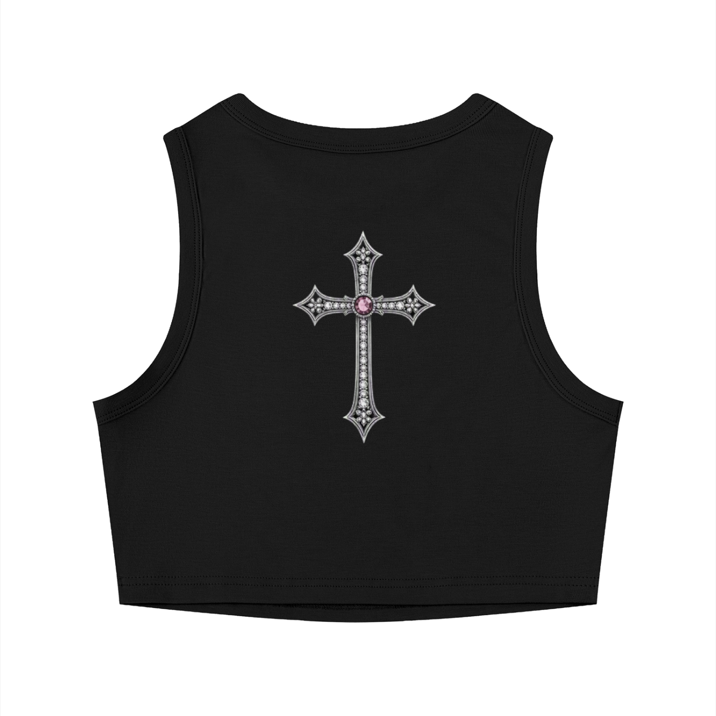 SBY Traditional - Women’s Roses And Crosses Crop Top