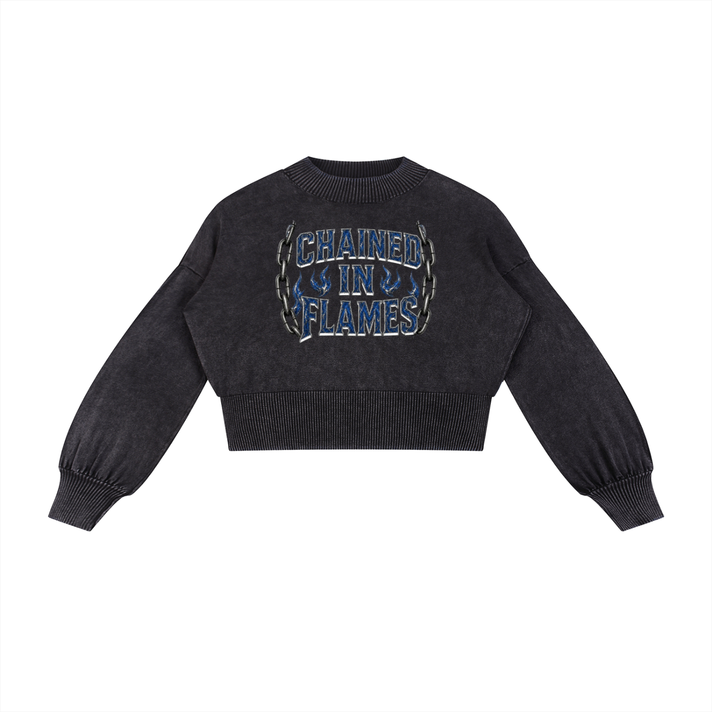 Chained In Flames - Limited Edition Women’s Cropped Sweater