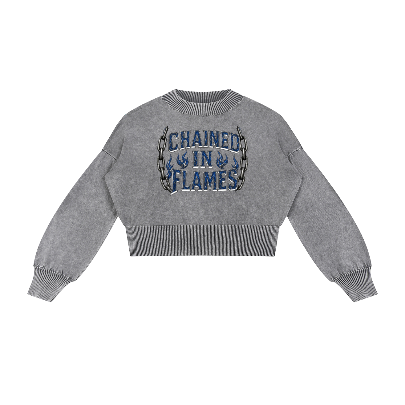 Chained In Flames - Limited Edition Women’s Cropped Sweater